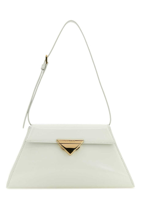 PRADA Mini White Leather Shoulder Handbag