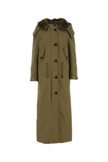 PRADA Army Green Nylon Parka Jacket for Women