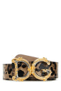 DOLCE & GABBANA Elegant Printed Leather Belt - 4 cm Height