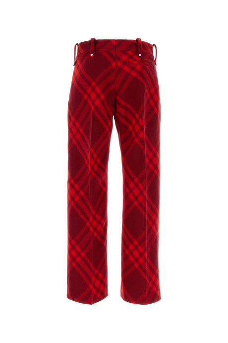 BURBERRY Embroidered Wool Pants for Men - 2024 Collection