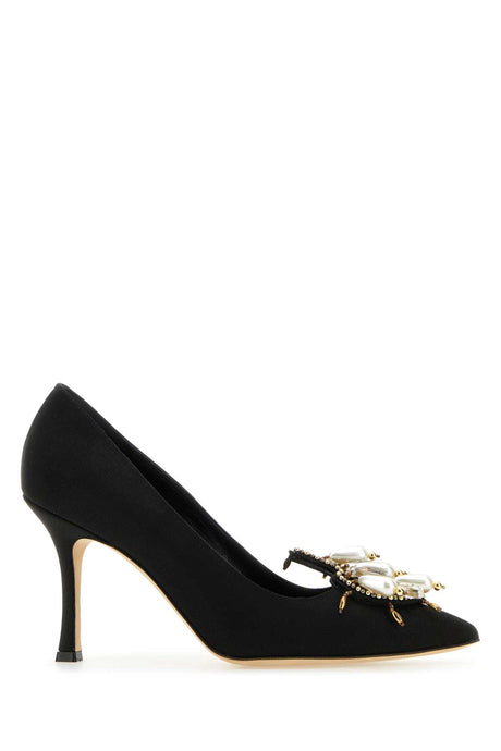 MANOLO BLAHNIK Elevated Fabric Pumps with 9 cm Heel Height