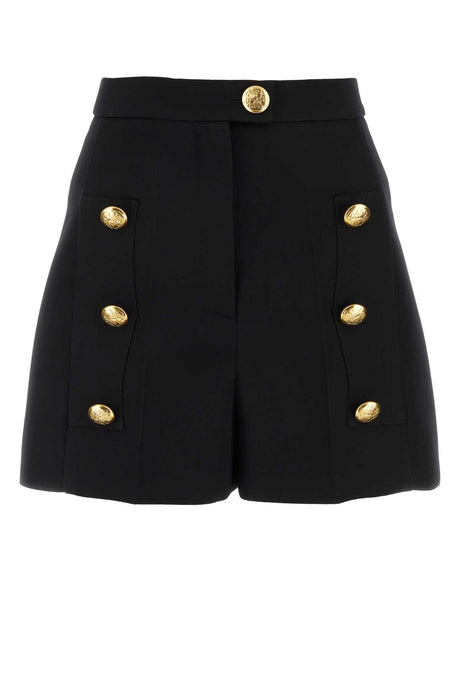 ALEXANDER MCQUEEN Chic Black Wool Mini Shorts for Women