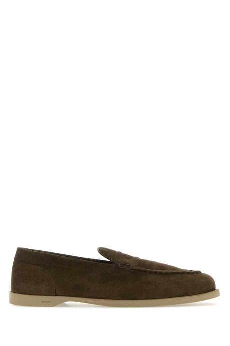 JOHN LOBB Mud Suede Pace Loafers for Men