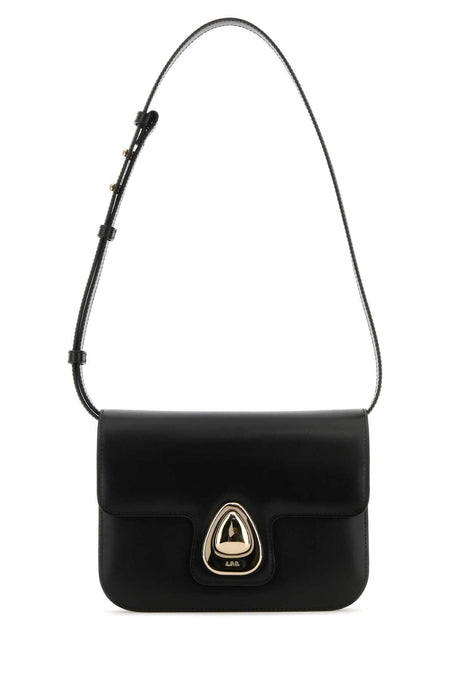 A.P.C. Mini Black Leather Crossbody Handbag