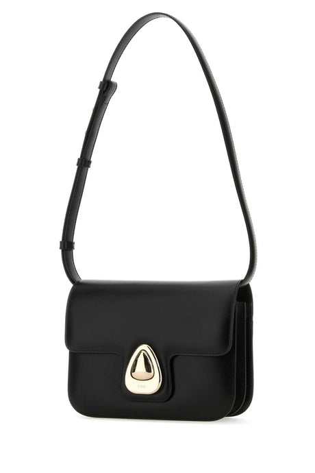 A.P.C. Mini Black Leather Crossbody Handbag