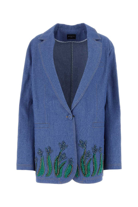 SANTA BRANDS Oversized Denim Blazer for Women