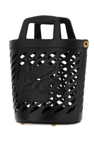 ETRO Classic Black Leather Bucket Handbag - 17 cm