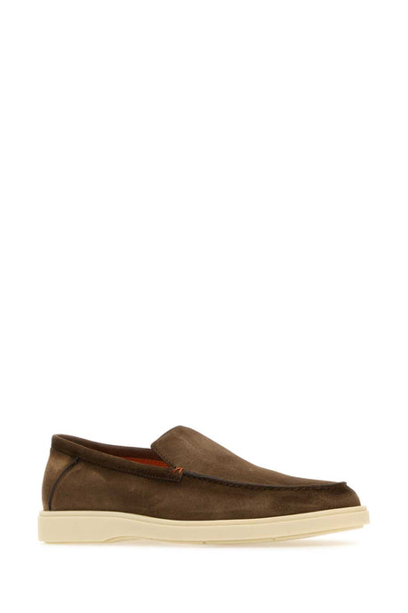 SANTONI Premium Suede Loafers for Men