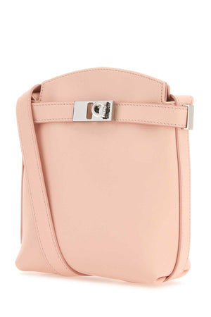 SALVATORE FERRAGAMO Mini Leather Gancini Hook Phone Case - Pastel Pink