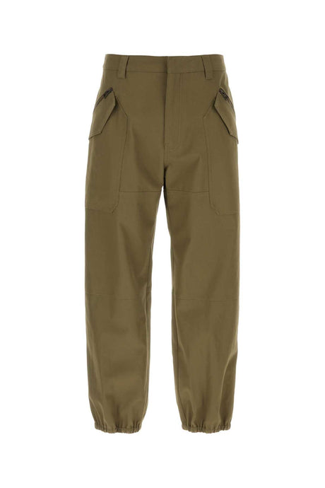 LOEWE Army Green Cotton Pants for Men