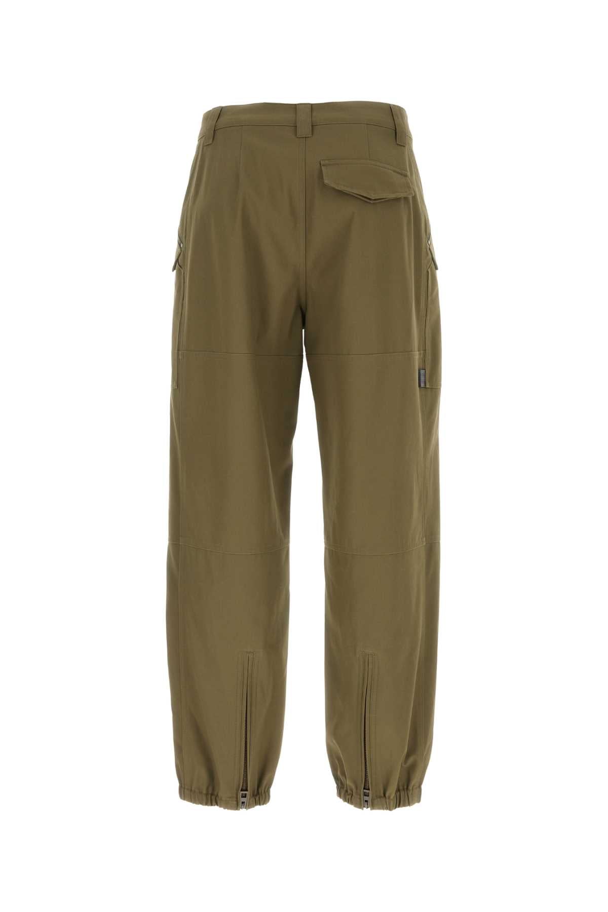 LOEWE Army Green Cotton Pants for Men