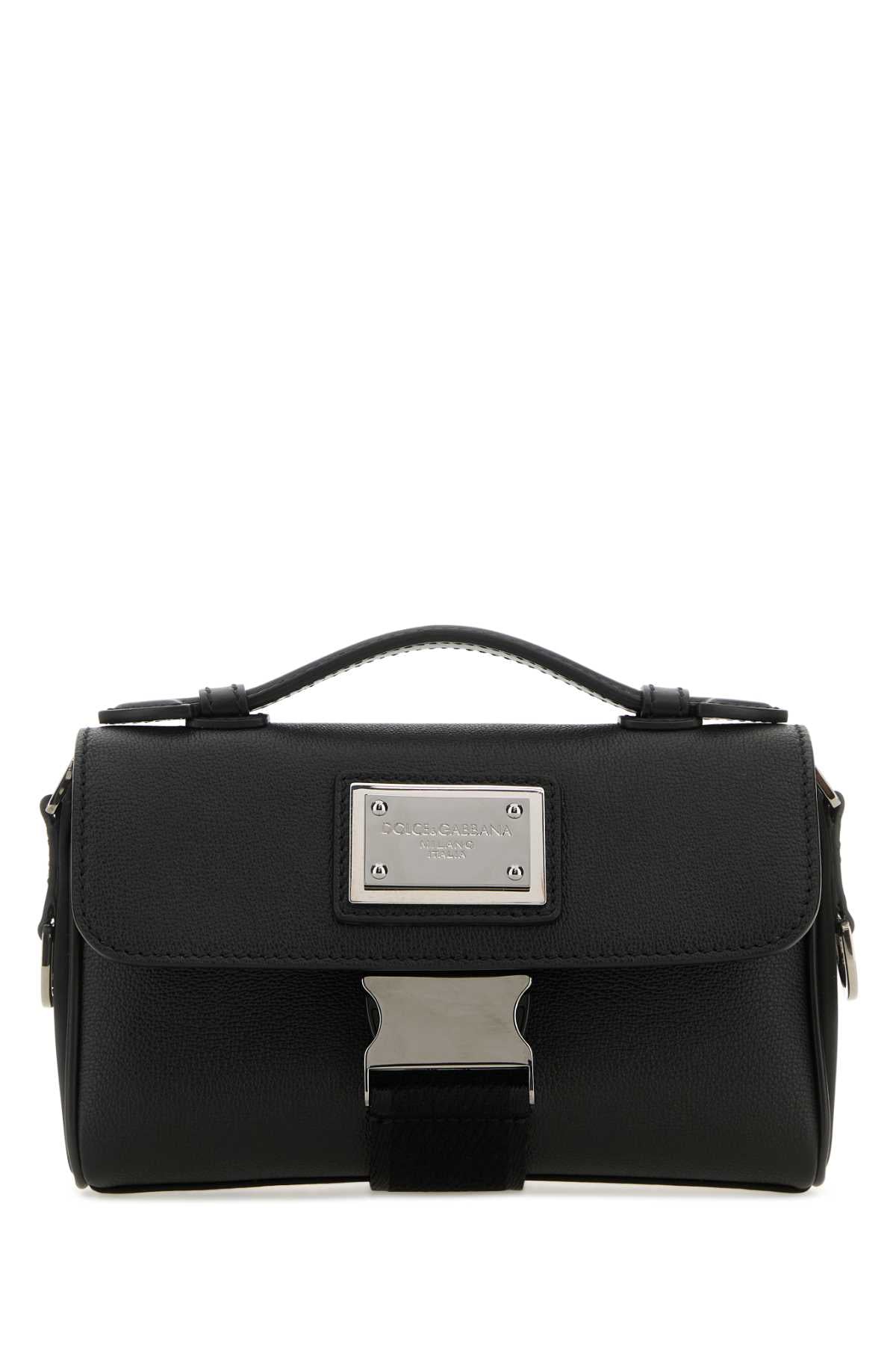 DOLCE & GABBANA Mini Black Leather Handbag