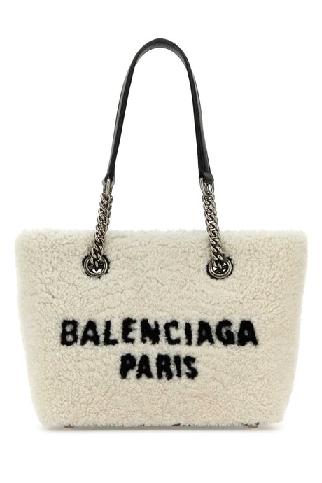 BALENCIAGA Shearling Duty Free S Mini Handbag - 24 cm x 20 cm x 11 cm