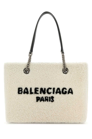 BALENCIAGA Luxury Shearling Duty Free M Handbag - 35 cm x 27 cm x 14 cm