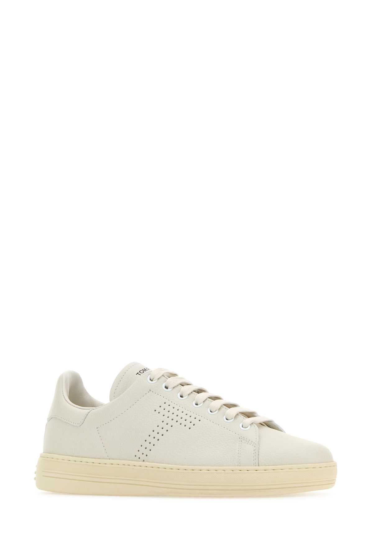 TOM FORD Premium White Leather Warwick Sneakers