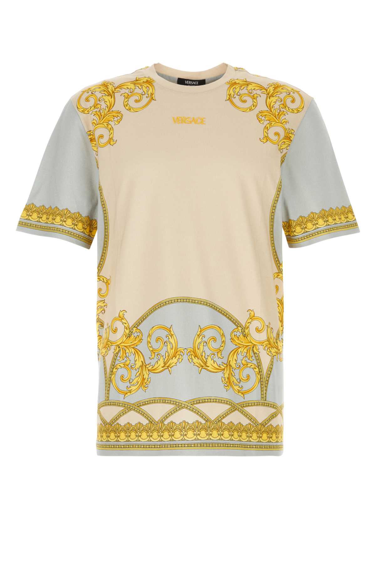 VERSACE Printed Cotton T-Shirt for Men - 24W Collection