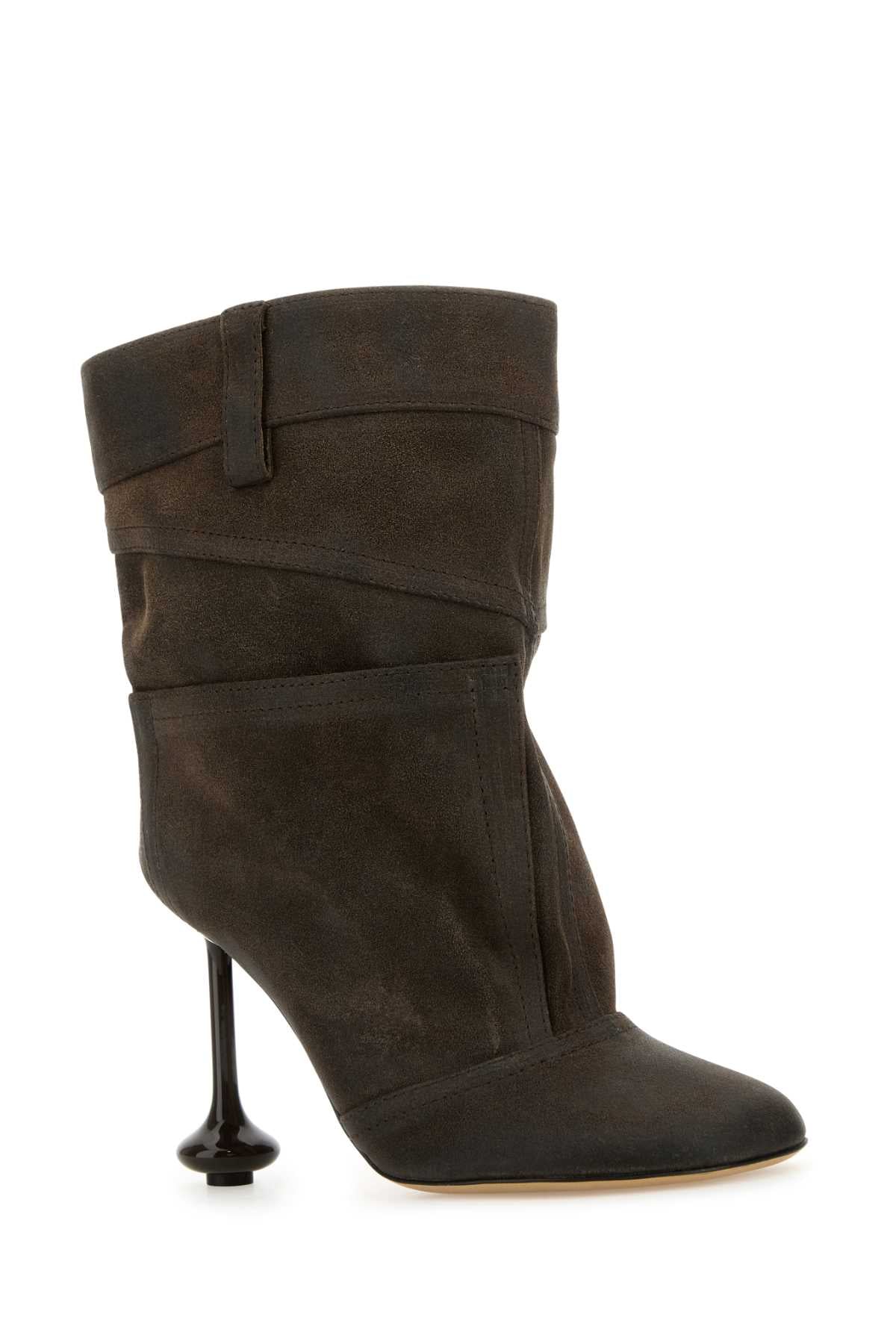 LOEWE Suede Ankle Boots with 9 cm Heel Height for Women