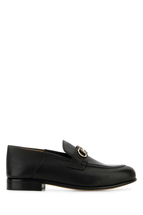 SALVATORE FERRAGAMO Elegant Black Leather Loafers for Women