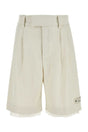 AMIRI Ivory Stretch Polyester Bermuda Shorts