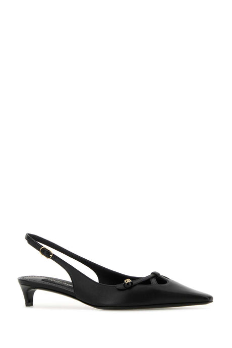 DOLCE & GABBANA Elegant Black Nappa Leather Pumps with 3 cm Heel