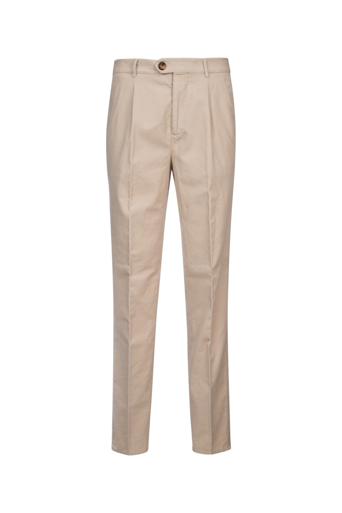 BRUNELLO CUCINELLI Classic Fitted Velvet Trousers for Men