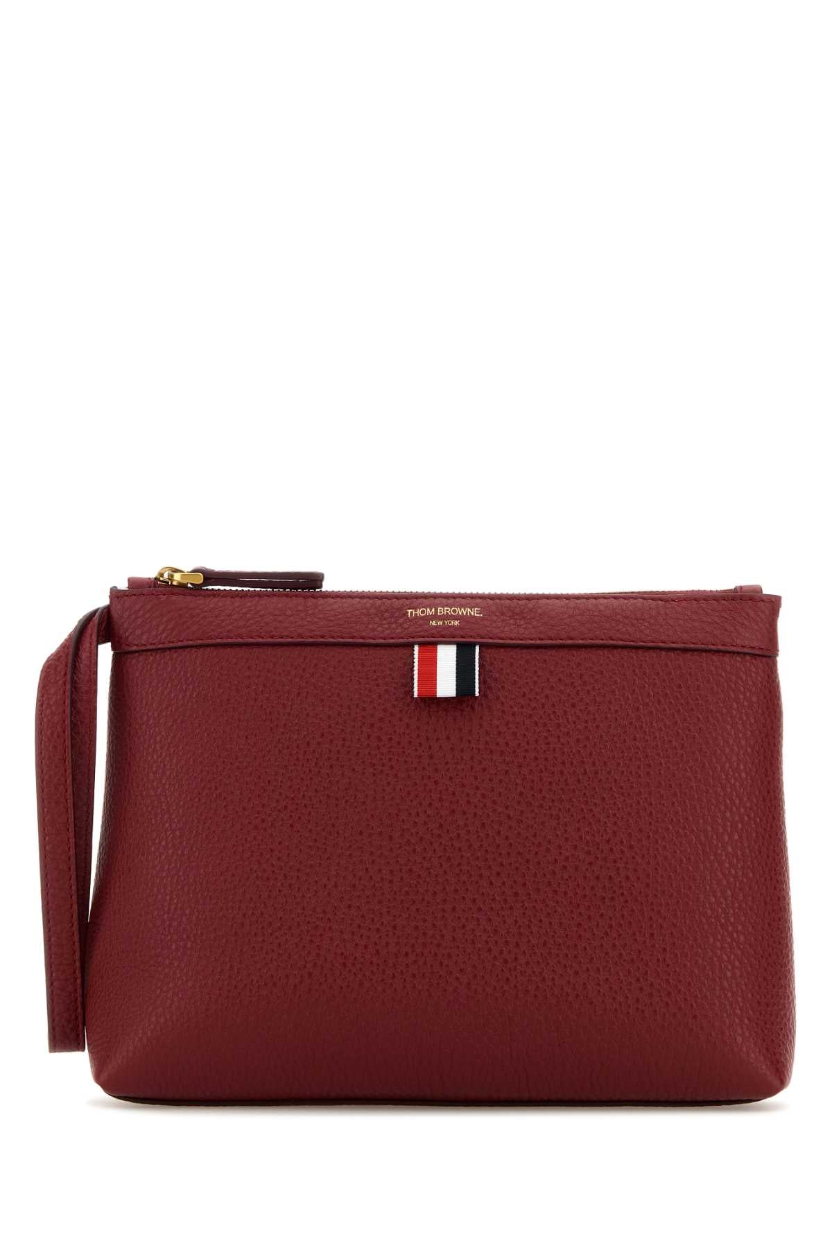 THOM BROWNE Luxury Leather Beauty Case - 25 cm x 20 cm x 6.5 cm