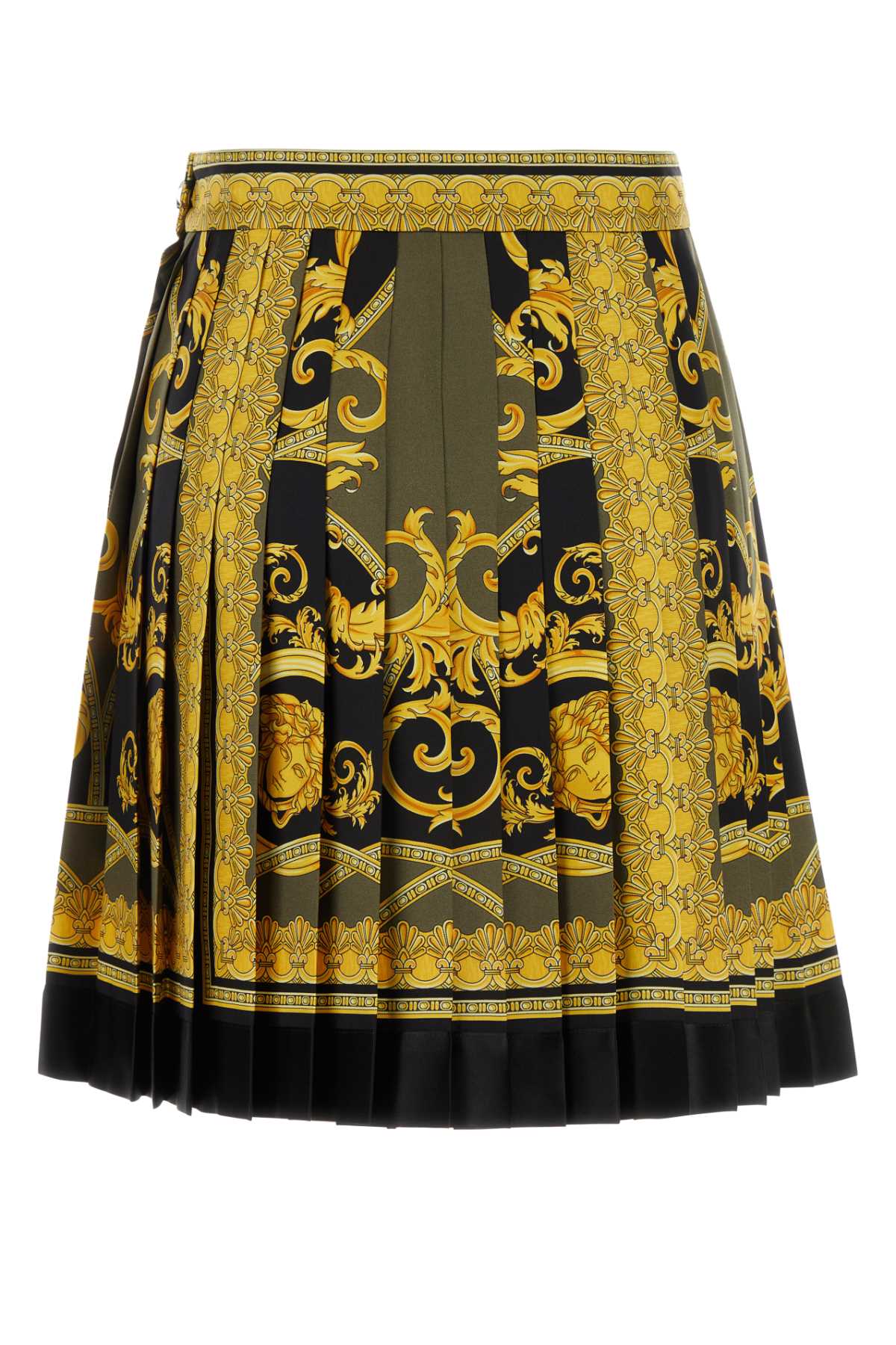 VERSACE Elegant Printed Silk Mini Skirt for Women