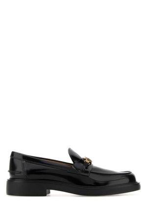 TOD'S Classic Black Leather Loafers for Women