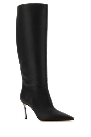 CASADEI Superblade Leather Boots with 8 cm Heel for Women