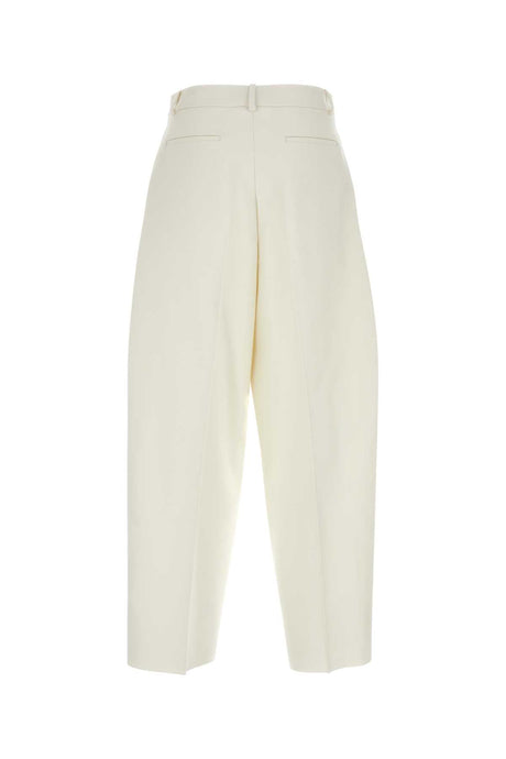 VALENTINO GARAVANI Ivory Wool Blend Pant for Men - 24W