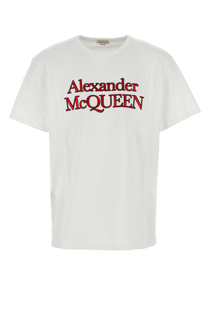 ALEXANDER MCQUEEN Essential White Cotton T-Shirt for Men