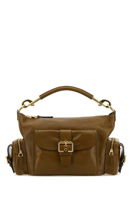 CHLOE Khaki Leather Mini Camera Handbag