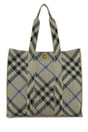 BURBERRY Medium Check Embroidered Canvas Shopping Handbag