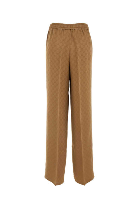 GUCCI Stylish Camel Jacquard Joggers for Women