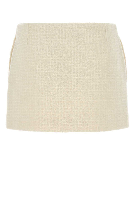 GUCCI Chic Ivory Tweed Mini Skirt