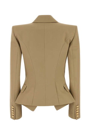 BALMAIN Cappuccino Cotton Blazer for Women