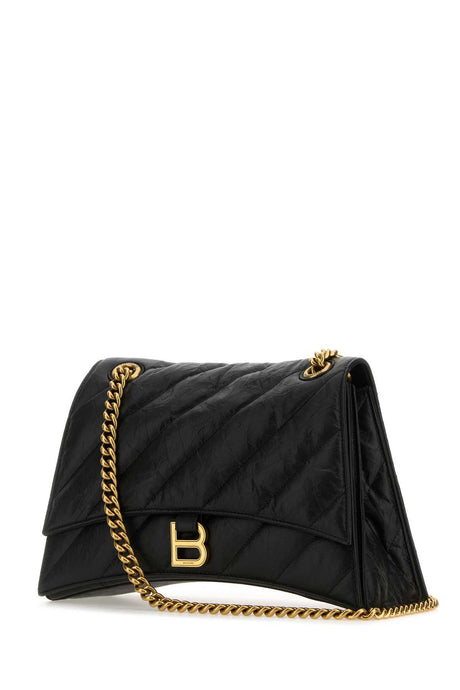 BALENCIAGA Medium Crush Leather Shoulder Bag