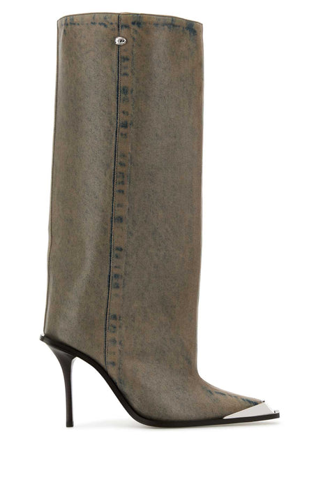 DIESEL Daring Denim D-Tona Mini Boots - 9 cm Heel