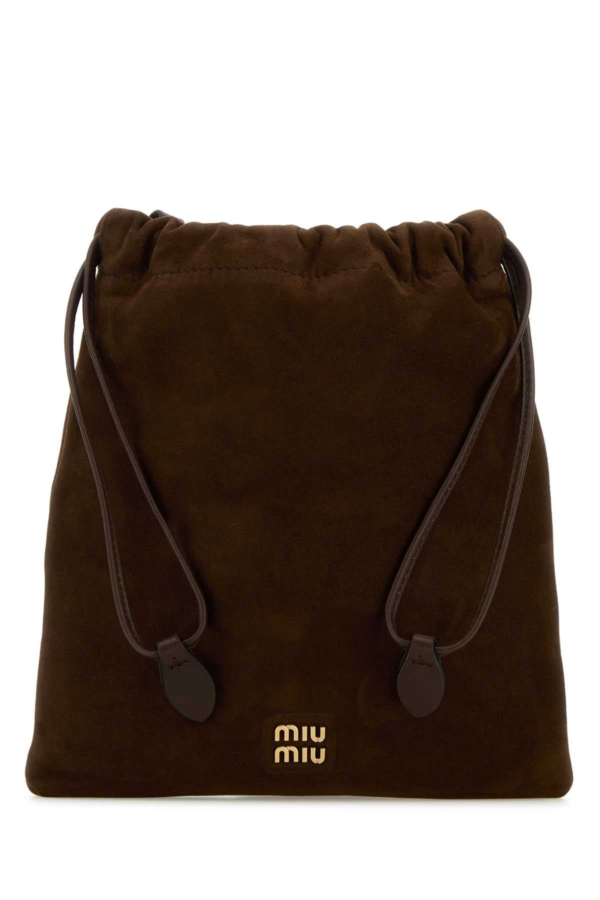 MIU MIU Mini Suede Pouch Handbag - Elegant Accessory