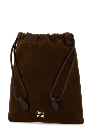 MIU MIU Mini Suede Pouch Handbag - Elegant Accessory