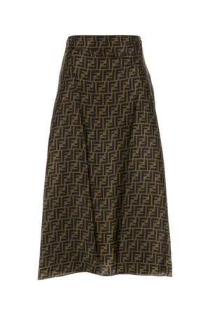 FENDI Elegant Embroidered Silk Mini Skirt