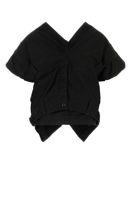 BALENCIAGA Chic Black Cotton Blend Top for Women