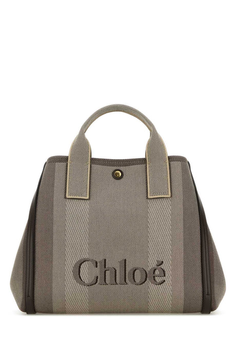 CHLOE Chic Multicolor Canvas Carry Handbag - 40cm Wide