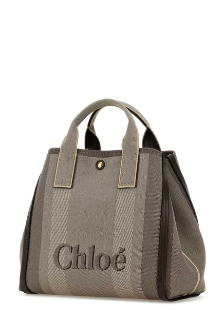 CHLOE Chic Multicolor Canvas Carry Handbag - 40cm Wide