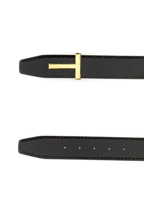 TOM FORD Reversible Python Print Belt 40 MM