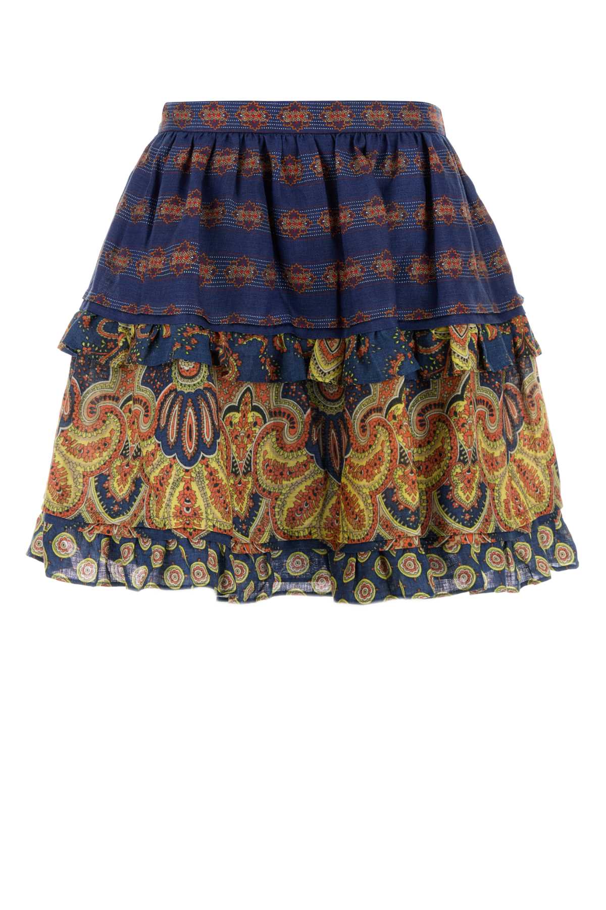 VALENTINO GARAVANI Printed Linen Skirt for Women - 25S Season