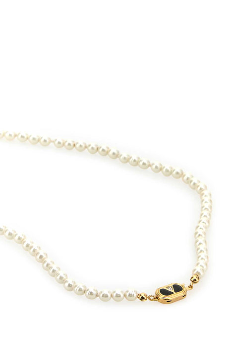 VALENTINO GARAVANI Ivory Pearls Ovalette Necklace - 85 cm