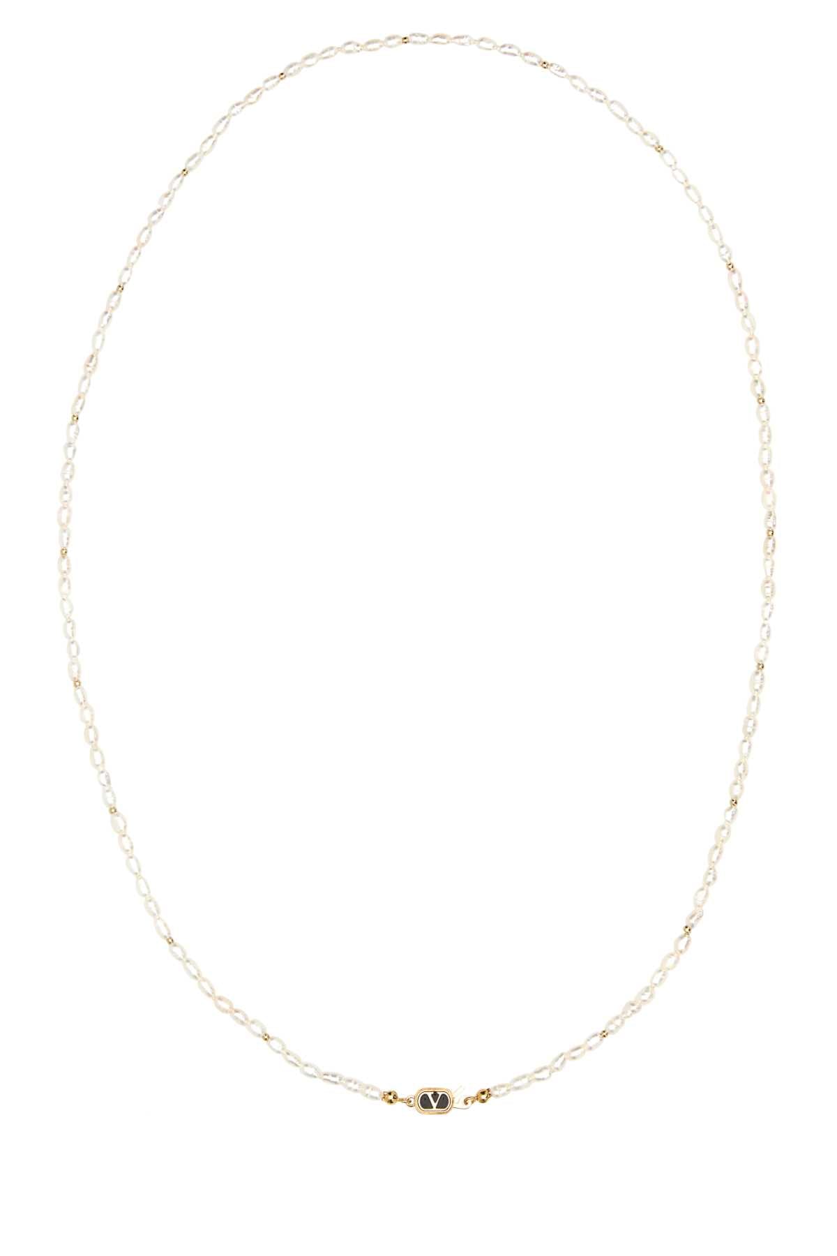 VALENTINO GARAVANI Elegant Pearls Ovalette Necklace - 70 cm