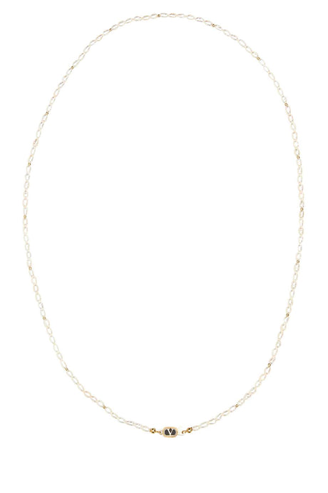 VALENTINO GARAVANI Elegant Pearls Ovalette Necklace - 70 cm