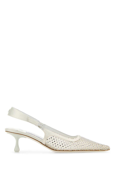 JIMMY CHOO Embellished Mesh Amel 50 Pumps